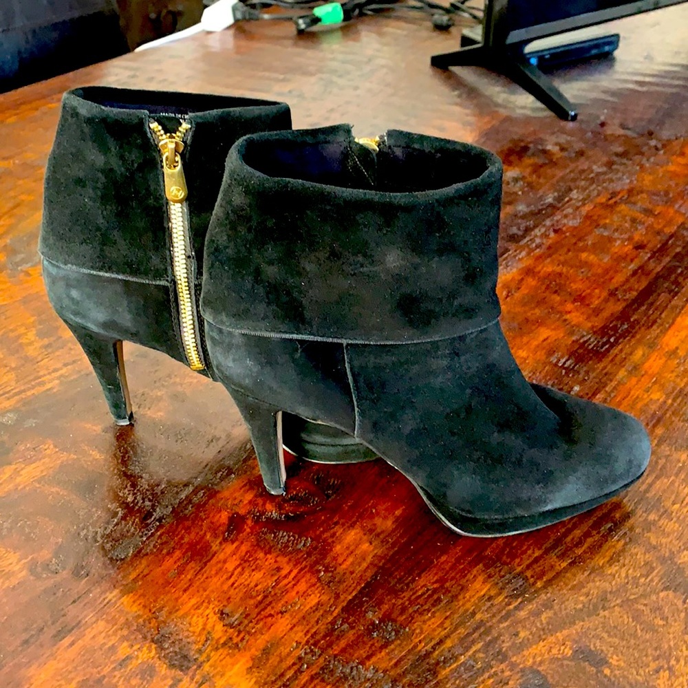 Black Suede Ankle Boots sz: 7